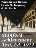Stanford Achievement Test, Ed. 1922: Advanced Examination, Form A, for Grades 4-8