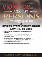 The Violence Against Persons (Prohibition) Act, 2015 & Rivers State Child's Right Law No, 10 2019