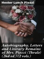 Autobiography, Letters and Literary Remains of Mrs. Piozzi (Thrale) (2nd ed.) (2 vols.)
