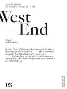 WestEnd 2/2019: Schulden und Schuld: Neue Zeitschrift für Sozialforschung