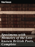 Specimens with Memoirs of the Less-known British Poets, Complete