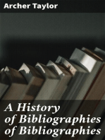 A History of Bibliographies of Bibliographies