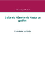 Guide du Mémoire de Master en gestion: L'orientation qualitative