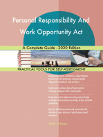 Personal Responsibility And Work Opportunity Act A Complete Guide - 2020 Edition
