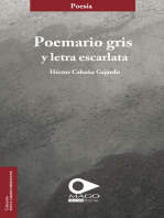 Poemario gris y letra escarlata