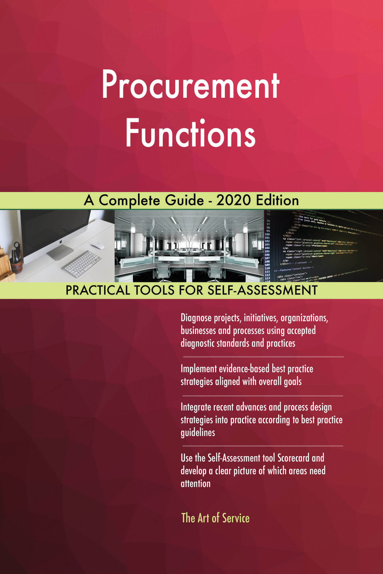 Read Procurement Functions A Complete Guide 2020 Edition Online by