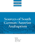 Sources of South German/Austrian Anabaptism