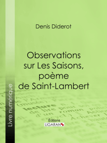 Observations Sur Les Saisons Poeme De Saint Lambert By Ligaran Denis Diderot Ebook Scribd