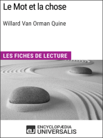 Le Mot et la chose de Willard Van Orman Quine: Les Fiches de lecture d'Universalis