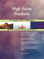 High Value Products A Complete Guide - 2020 Edition