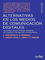 Alternativas en los medios de comunicación digitales: Televisión, radio, prensa, revistas culturales y calidad de la democracia