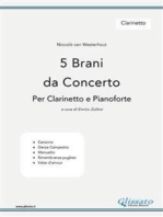 5 Brani da Concerto (N.van Westerhout ) vol.Clarinetto: per Clarinetto e Pianoforte