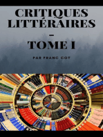 Critiques littéraire - Tome 1: par Franc côt