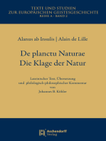 De Planctu Naturae / Die Klage der Natur: Lateinischer Text, Übersetzung und philologisch-philosophischer Kommentar von Johannes B. Köhler