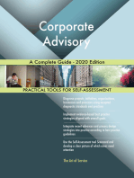 Corporate Advisory A Complete Guide - 2020 Edition