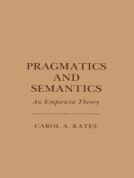 Pragmatics and Semantics: An Empiricist Theory