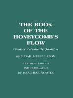 The Book of the Honeycomb's Flow: Sepher Nopheth Suphim by Judah Messer Leon