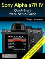 Sony Alpha a7R IV Menu Setup Guide