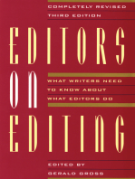 Editors on Editing: What Writers Need to Know About What Editors Do