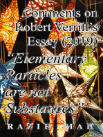 Comments on Robert Verrill’s Essay (2017) "Elementary Particles Are Not Substances"