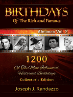 Birthdays of the Rich and Famous: Almanac Vol. 2