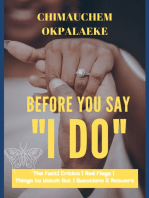Before you Say "I DO"