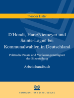 D'Hondt, Hare/Niemeyer und Sainte-Laguë bei Kommunalwahlen in Deutschland: Politische Praxis und Verfassungsmäßigkeit der Sitzzuteilung