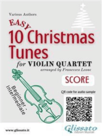 Violin Quartet Score "10 Easy Christmas Tunes"