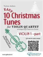 Violin 1 part of "10 Easy Christmas Tunes" for Violin Quartet