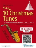 Eb Alto Saxophone part of "10 Easy Christmas Tunes" for Sax Quartet