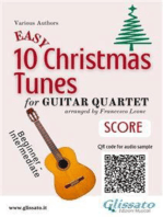 10 Easy Christmas Tunes - Guitar Quartet (SCORE): Easy for Beginners