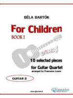 Guitar 2 part of "For Children" by Bartók for Guitar Quartet