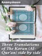 Three Translations of The Koran (Al-Qur'an) side by side