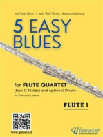 Flute 1 part "5 Easy Blues" Flute Quartet