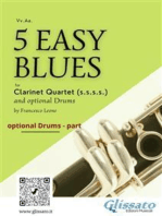 Drums optional parts "5 Easy Blues" for Clarinet Quartet