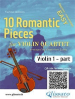 Violin 1 part of "10 Romantic Pieces" for Violin Quartet