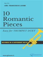 10 Easy Romantic Pieces (Trumpet Duet): for beginners