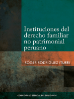 Instituciones del derecho familiar no patrimonial peruano