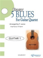 Guitar 1 parts "5 Easy Blues" for Guitar Quartet