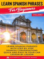 Learn Spanish Phrases for Beginners Volume I