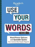 Reader's Digest Use Your Words vol 2: Word Power Quizzes from America's Most Popular magazine