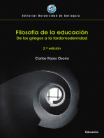 Filosofía de la educación: De los griegos a la tardomodernidad