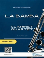 Clarinet Quartet sheet music: La Bamba (score & parts): early intermediate level