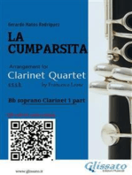 Bb Clarinet 1 part "La Cumparsita" tango for Clarinet Quartet