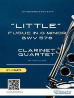 "Little" Fugue in G minor - Clarinet Quartet set of PARTS: BWV 578
