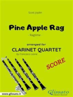 Pine Apple Rag - Clarinet Quartet SCORE: Ragtime