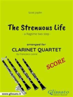 The Strenuous Life - Clarinet Quartet SCORE: a ragtime two step