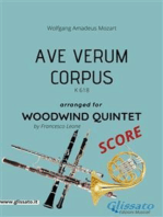 Ave Verum (Mozart) - Woodwind Quintet SCORE: K 618