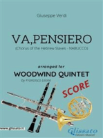 Va, pensiero - Woodwind Quintet SCORE: Chorus of the Hebrew Slaves - NABUCCO