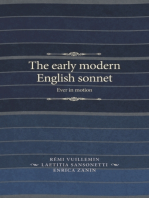 The early modern English sonnet: Ever in motion